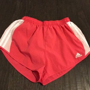 Adidas pink running shorts